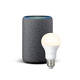 Echo Plus (2. Gen.), Anthrazit Stoff + Philips Hue White Lampe