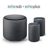 Echo Plus Stereo-System - 2 Echo Plus-Geräte (2. Gen.),...