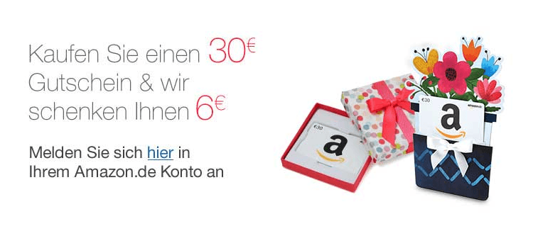 6,- Euro geschenkt für ausgewählte Kunden von Amazon amazon-gutschein