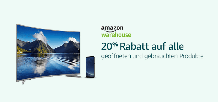 20 Prozent Rabatt auf alle Warehouse Deals