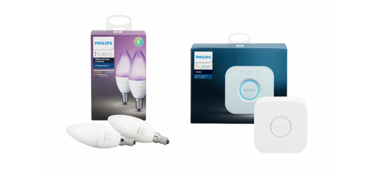 Philips Hue E14 White and Color Starterset für 89,- Euro
