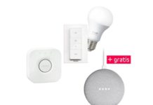 Philips Hue Dimming Kit E27, Bridge und Google Home Mini für 79,- Euro Philips Hue Basis Set